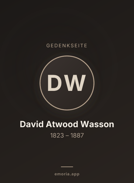 Gedenkportrait von David Atwood Wasson