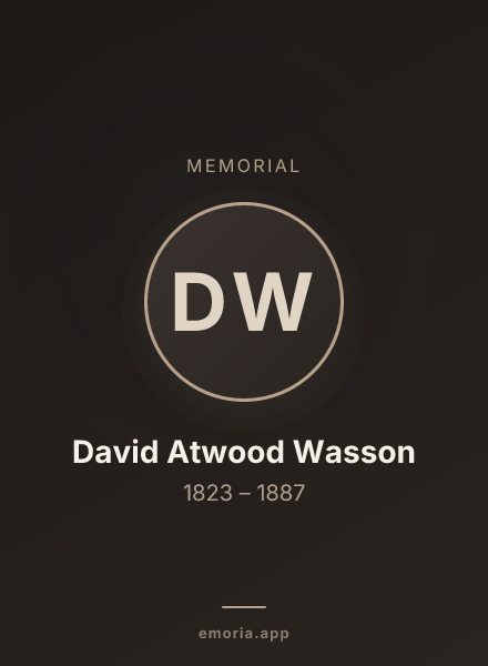 Memorial portrait of David Atwood Wasson