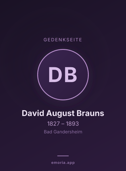 Gedenkportrait von David August Brauns