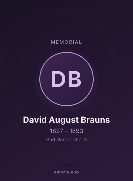 Memorial portrait of David August Brauns