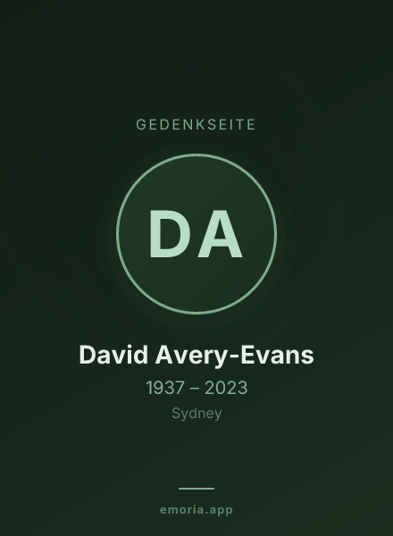 Gedenkportrait von David Avery-Evans