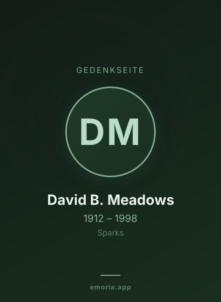 Gedenkportrait von David B. Meadows