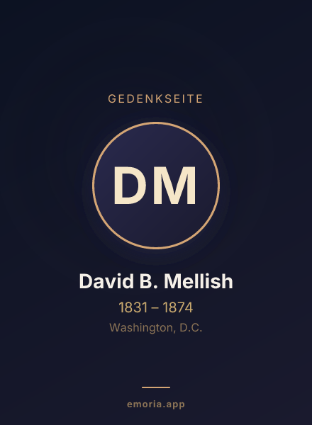 Gedenkportrait von David B. Mellish