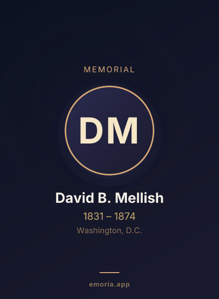 Memorial portrait of David B. Mellish
