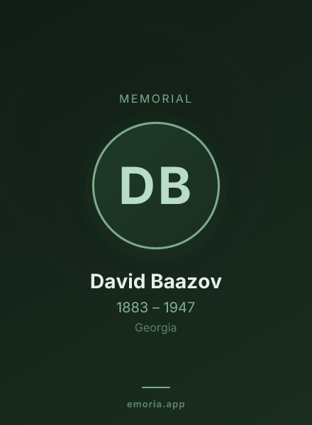 Memorial portrait of David Baazov