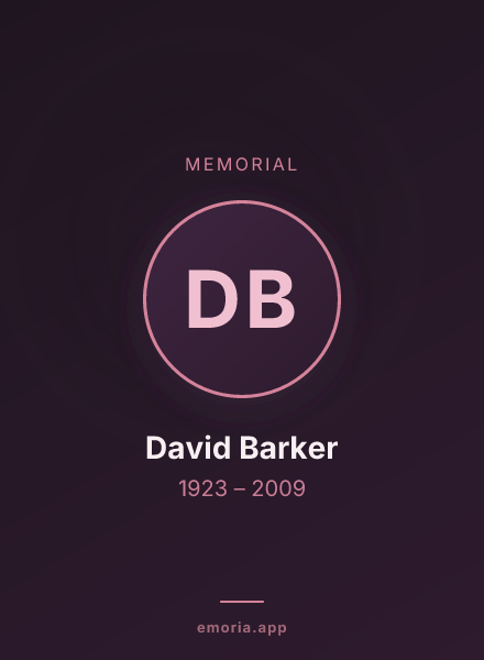 Memorial portrait of David Barker