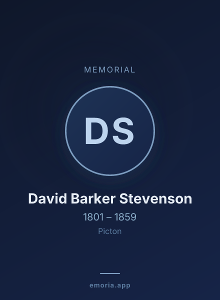 Memorial portrait of David Barker Stevenson