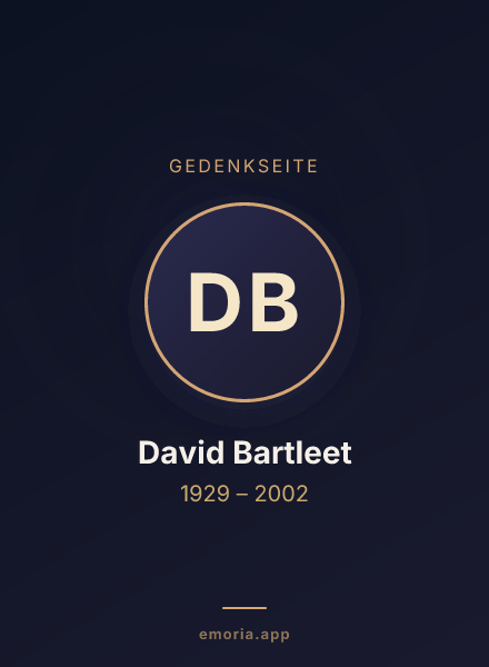 Gedenkportrait von David Bartleet