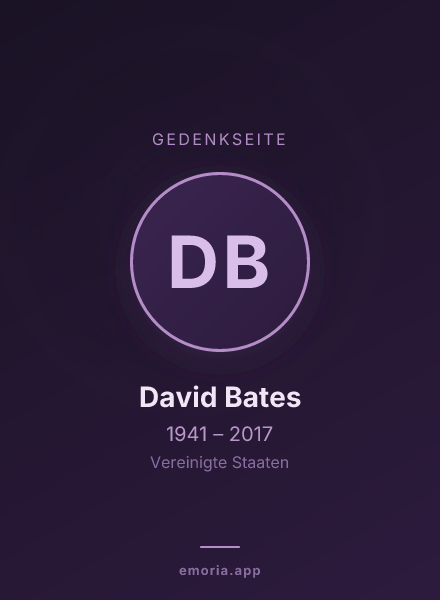 Gedenkportrait von David Bates
