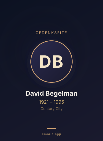 Gedenkportrait von David Begelman