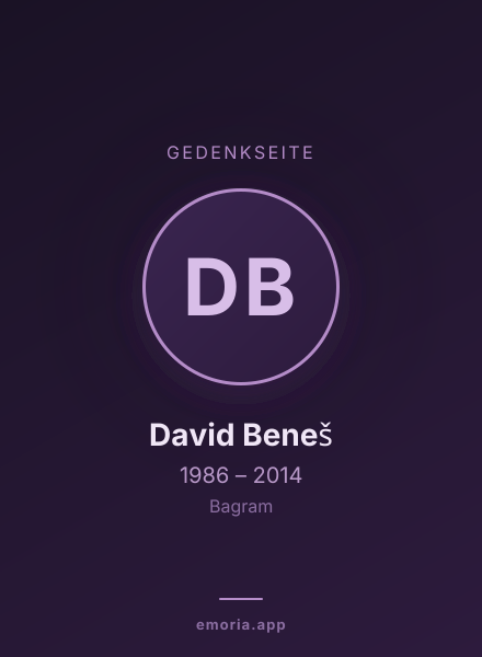 Gedenkportrait von David Beneš