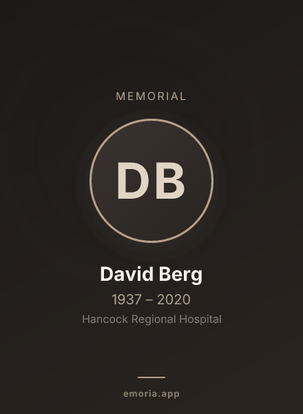 Memorial portrait of David Berg
