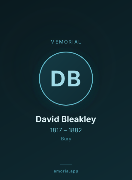 Memorial portrait of David Bleakley