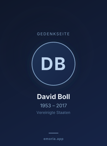 Gedenkportrait von David Boll
