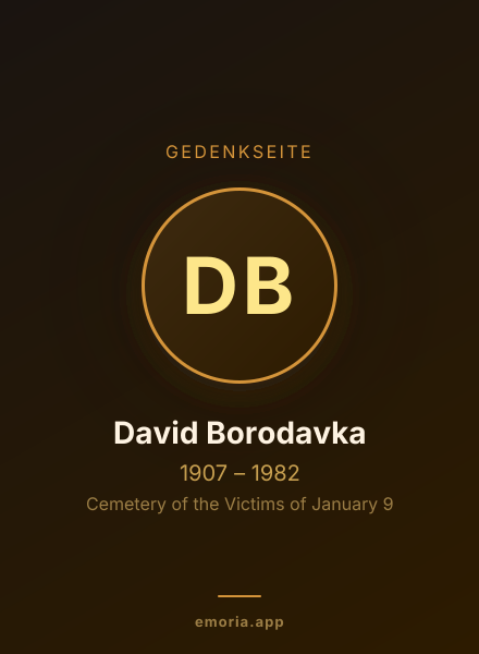 Gedenkportrait von David Borodavka