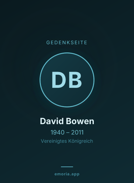 Gedenkportrait von David Bowen