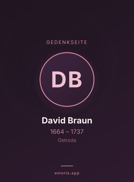 Gedenkportrait von David Braun
