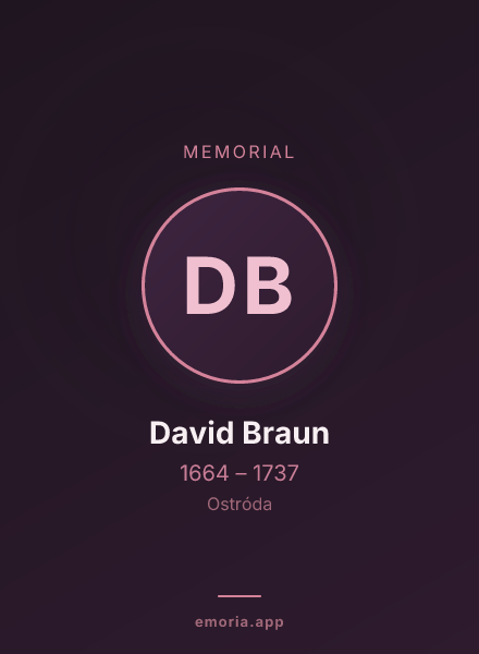 Memorial portrait of David Braun