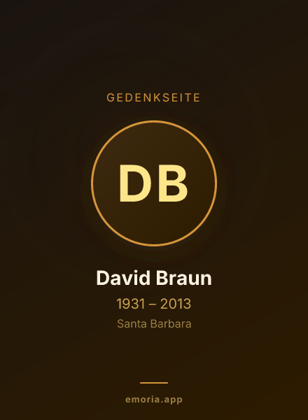 Gedenkportrait von David Braun