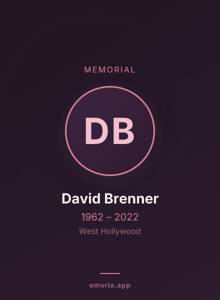 Memorial portrait of David Brenner
