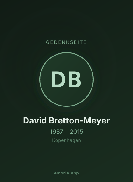 Gedenkportrait von David Bretton-Meyer