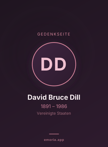 Gedenkportrait von David Bruce Dill