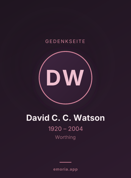 Gedenkportrait von David C. C. Watson