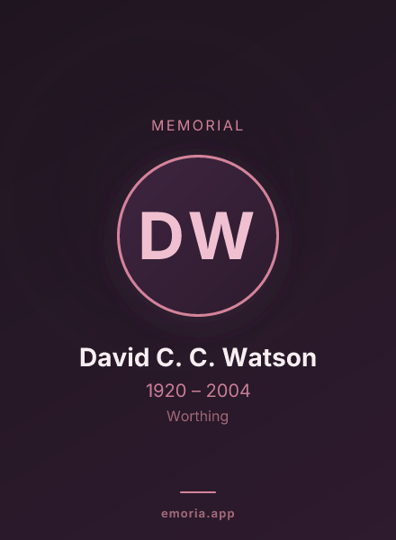 Memorial portrait of David C. C. Watson