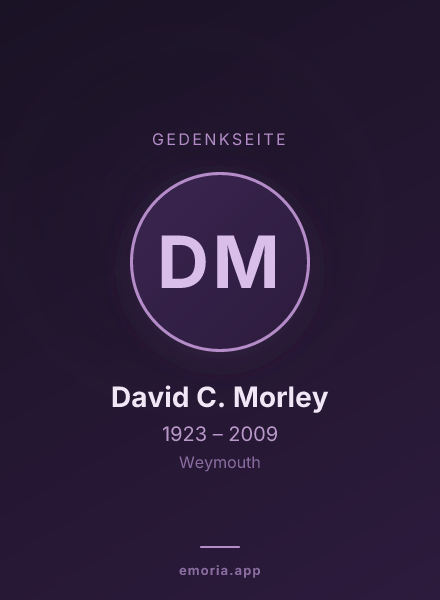 Gedenkportrait von David C. Morley