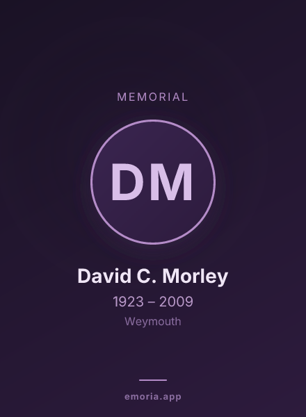 Memorial portrait of David C. Morley