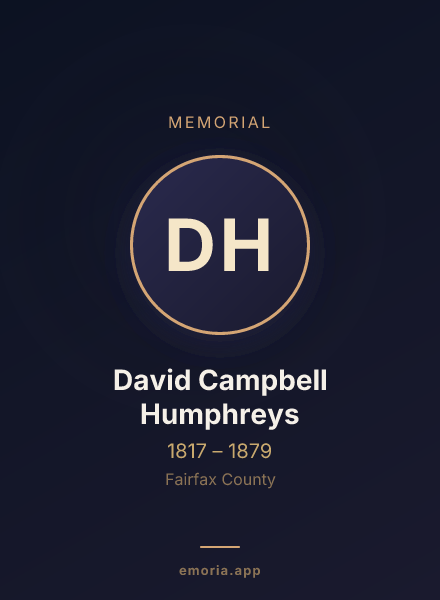 Memorial portrait of David Campbell Humphreys