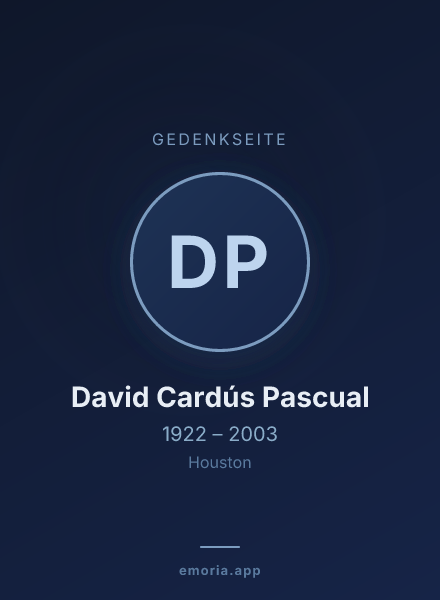Gedenkportrait von David Cardús Pascual