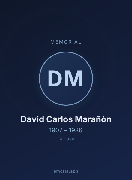 Memorial portrait of David Carlos Marañón