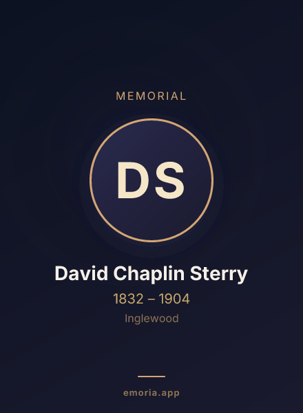 Memorial portrait of David Chaplin Sterry