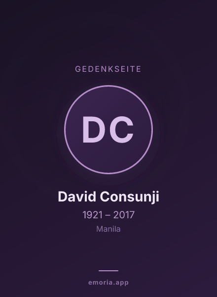 Gedenkportrait von David Consunji