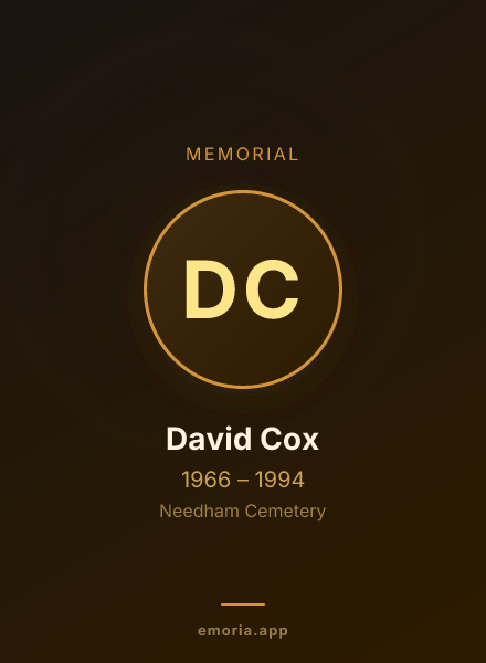 Memorial portrait of David Cox