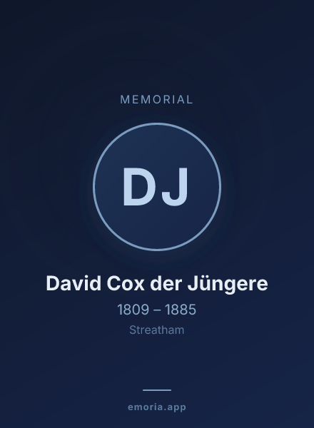 Memorial portrait of David Cox der Jüngere