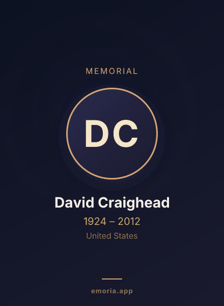 Memorial portrait of David Craighead