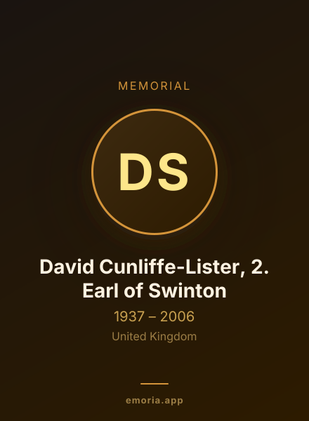 Memorial portrait of David Cunliffe-Lister, 2. Earl of Swinton