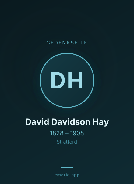 Gedenkportrait von David Davidson Hay