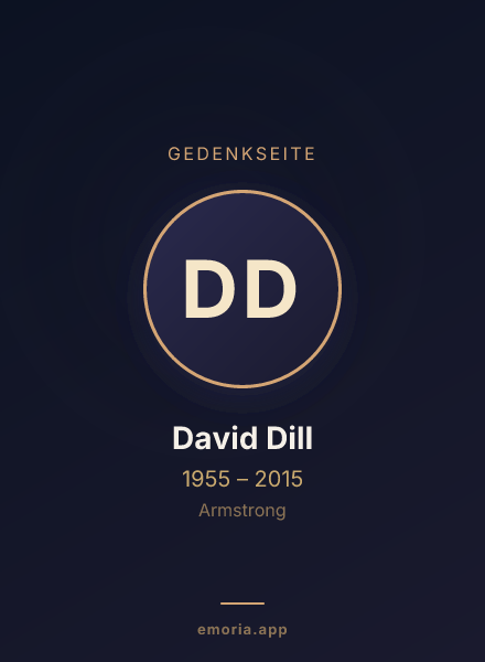 Gedenkportrait von David Dill