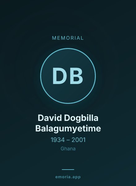 Memorial portrait of David Dogbilla Balagumyetime