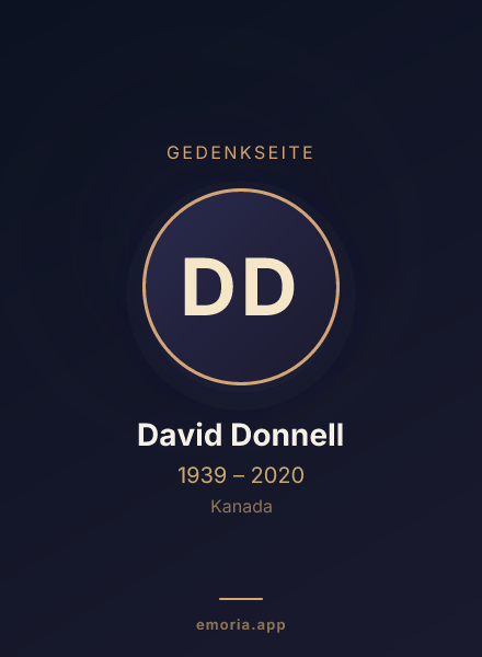 Gedenkportrait von David Donnell