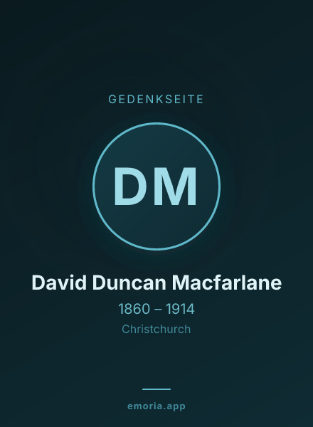 Gedenkportrait von David Duncan Macfarlane