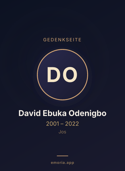 Gedenkportrait von David Ebuka Odenigbo