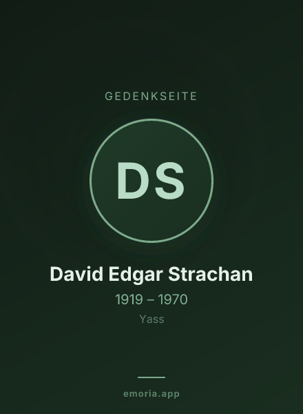 Gedenkportrait von David Edgar Strachan