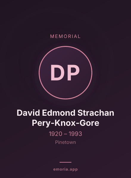 Memorial portrait of David Edmond Strachan Pery-Knox-Gore