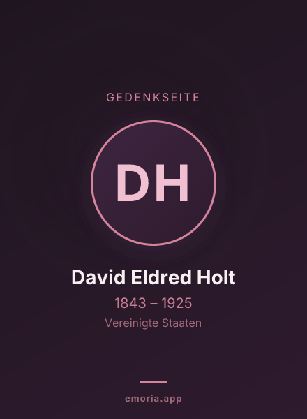 Gedenkportrait von David Eldred Holt