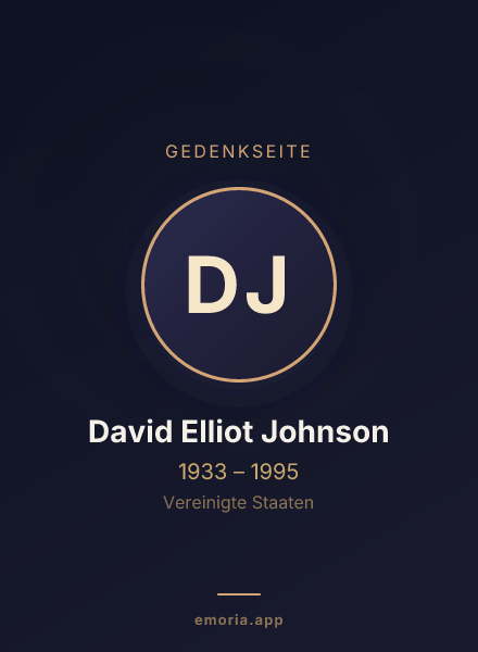 Gedenkportrait von David Elliot Johnson