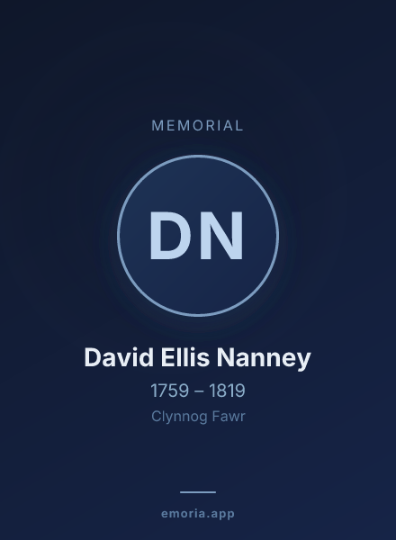 Memorial portrait of David Ellis Nanney